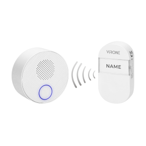 SONUS AC wireless doorbell, plug-in system, with battery-free button, learning system, 38 ringtones, operation range up to 100m